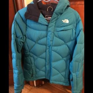North Face Summit Series Blue Puffer Coat
